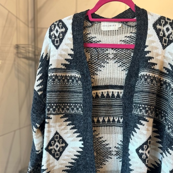 Cosy Aztec Duster Cardigan -M/L - Picture 4 of 12